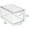 mDesign Plastic Deep Storage Organizer Bin Box with Lid/Handles, 6 Pack